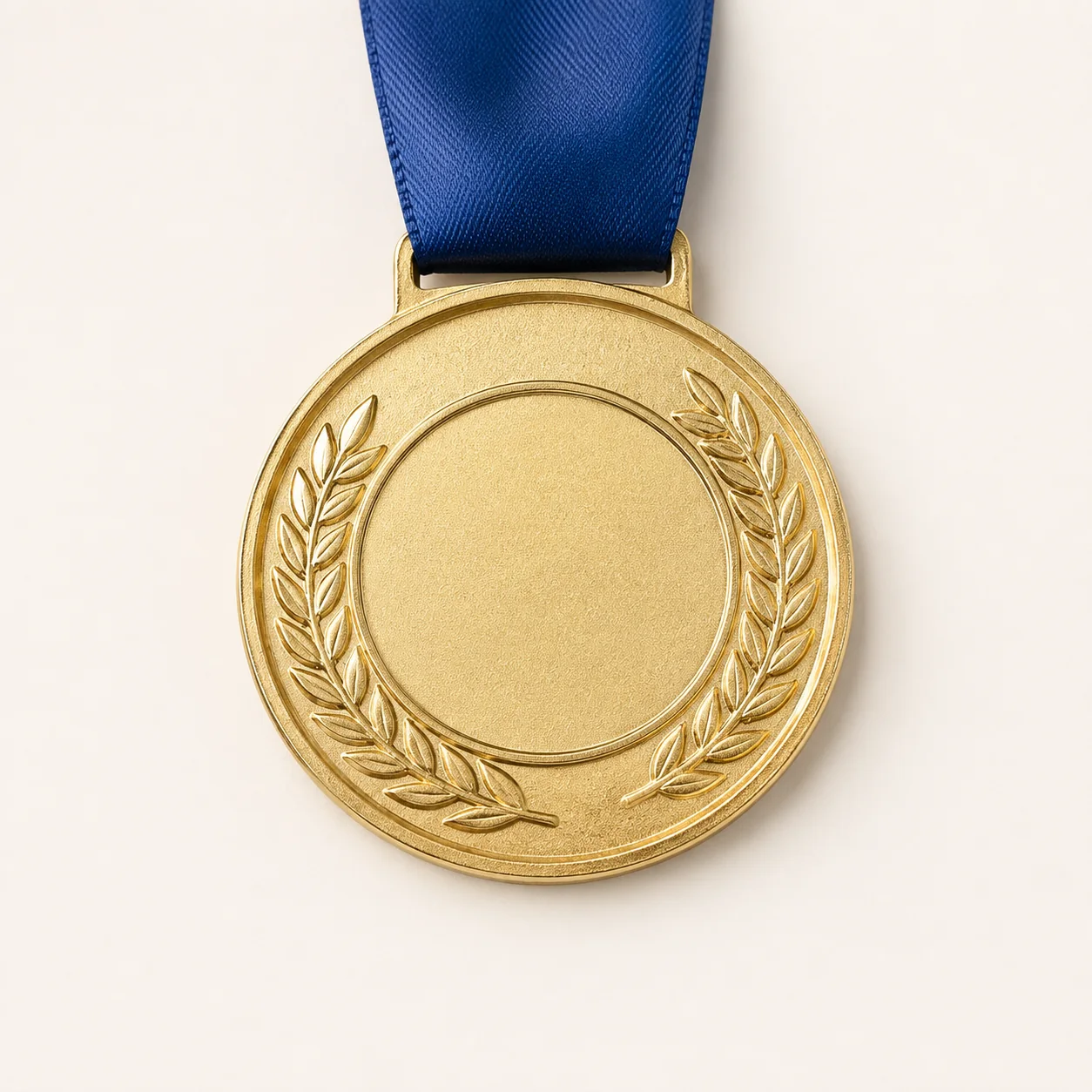 Bright gold plated medal finish